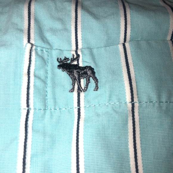 Men’s Abercrombie & Fitch Small Logo Striped Long Sleeve Button Up Shirt Large - Picture 3 of 6